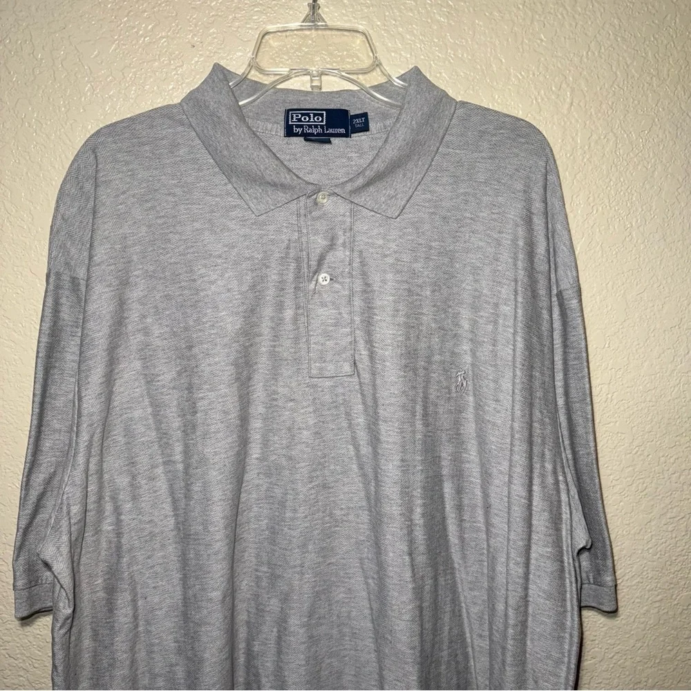 Polo Ralph Lauren Gray Polo Shirt Men’s 2XLT Tall Pima Cotton Short Sleeve